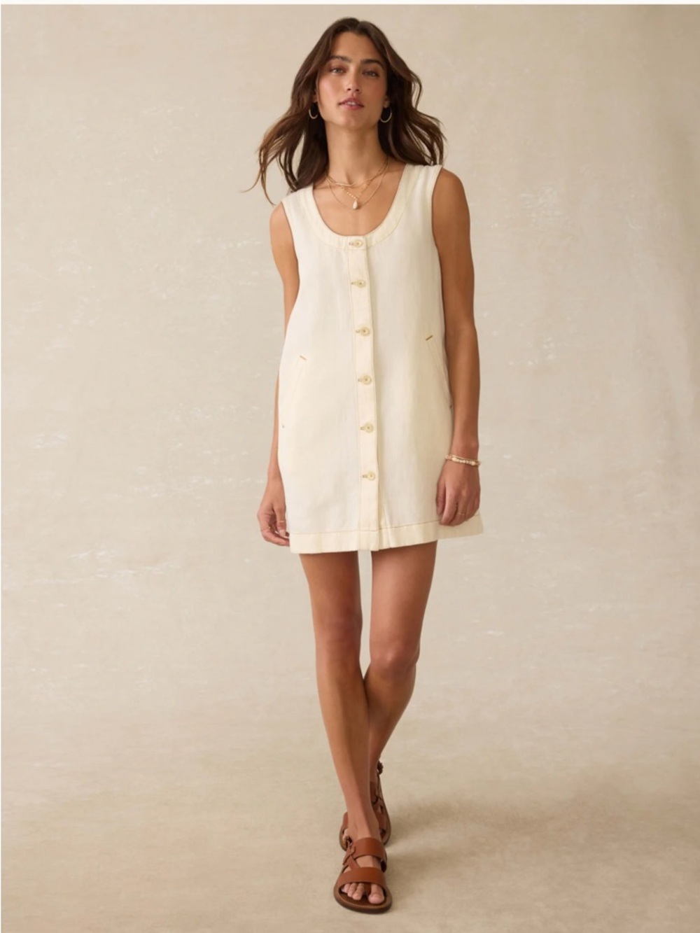 Faherty Linen Women’s Denim Malibu Mini Dress